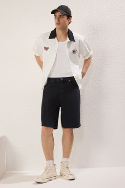 TRENDYOL MAN Mavi Baggy Fit More Sustinable Kot Sort TMNSS25SR00054