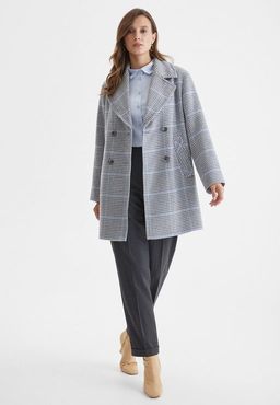 Пальто женское LA-201152-РЕ, 
серо-голубой пьедепуль - Steinberg фото 3