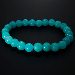 Браслет из камня Голубой агат карьерный роста и удачных сделок 8мм