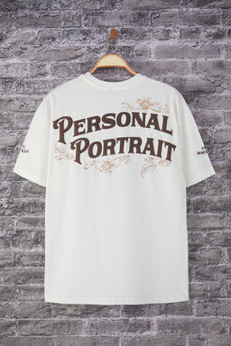 TRENDYOL MAN Beyaz Oversize/Genis Kesim Geyik Bask?l? %100 Pamuk T-Shirt TMNSS25TS00201 - Trendyolmilla фото 7