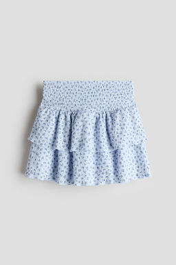 Falda estampada de volantes