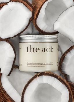 Массажное твёрдое масло для тела/кокос The Act фото 4
