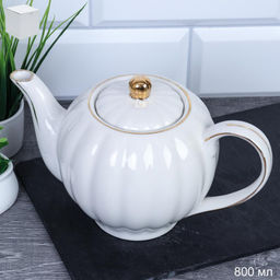 Чайник заварочный 800 мл костяной фарфор / FY23005 /уп 24/ - Галеонтрейд фото 8