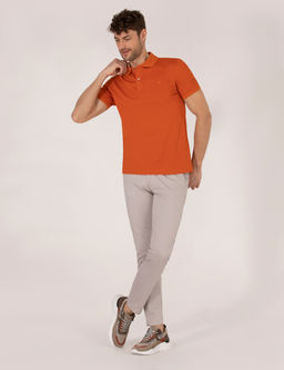Kahverengi Regular Fit Polo Yaka Merserize Ti__rt