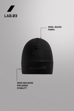 GORRO BEANIE RUNNING MEZCLA LANA / Negro