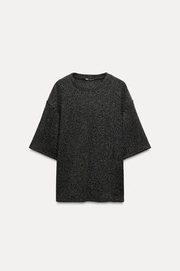 METALLIC THREAD SHORT SLEEVE TOP - Zara фото 5