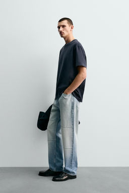 RELAXED FIT T-SHIRT WITH BINDING - Zara фото 4