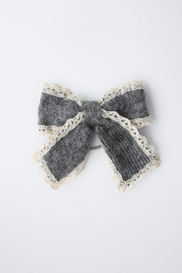 KNIT BOW HAIR CLIP SCRUNCHIE - Zara фото 4