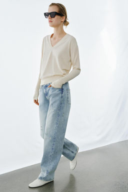 JEANS ZW COLLECTION RELAXED STRAIGHT TIRO BAJO / Azul - Zara фото 5