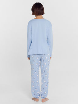 Пижама женская голубая с принтом пингвины - Mark formelle фото 2