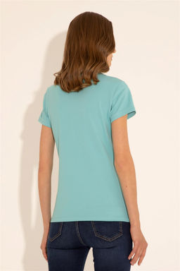 Женская мятная базовая футболка - U.s. polo assn фото 13