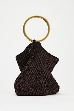 BRAIDED BAG WITH METAL HANDLE - Zara фото 2