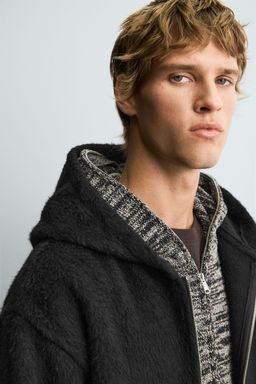 FAUX FUR HOODED OVERSHIRT - Zara фото 5
