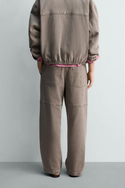 LIMITED EDITION RELAXED FIT TROUSERS WITH STUDS - Zara фото 3
