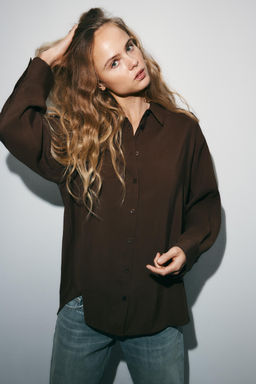 OVERSIZE FLOWING SHIRT - Zara фото 9
