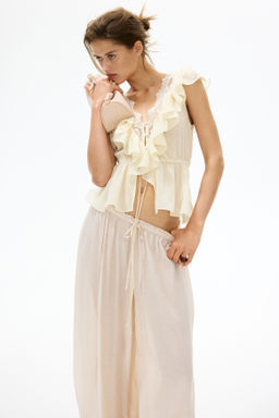 Top de lyocell con volantes - H&m фото 4