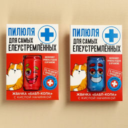 Жевательная резинка с кислой начинкой Пилюля для елеустремлённых, 6, 7 г. - Simaland фото 3
