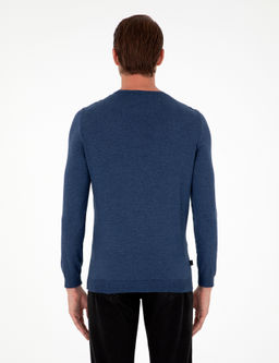 _ndigo Melanj Slim Fit Bisiklet Yaka Basic Triko Kazak - Pierre cardin фото 5
