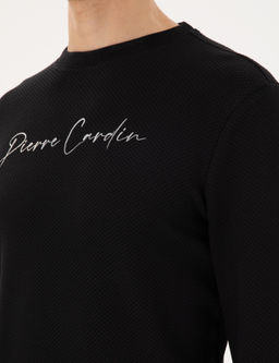 Siyah Regular Fit Sweatshirt - Pierre cardin фото 7