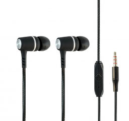 Наушники внутриканальные FaisON HP-111, Time, Jack 3.5мм, 1.1 м, цвет: чёрный, серебряный