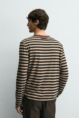 STRIPED LONG SLEEVE T-SHIRT - Zara фото 3