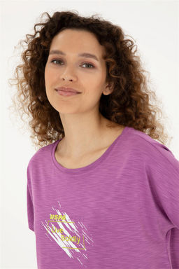 U. S. Polo Assn / Женская фиолетовая футболка - U.s. polo assn фото 2