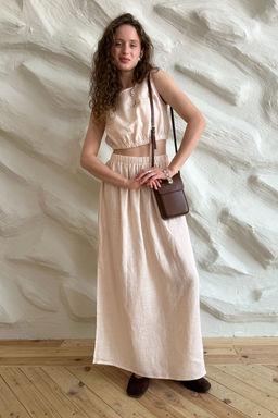 Топ лён PUFF095/01/Крем-брюле - YPSILON фото 9