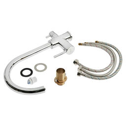 Смеситель для кухни ZEIN ZC-011, с выходом для питьевой воды, латунь, хром