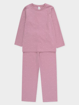 К 1622/пепельная роза,мини вишенки пижама для дев