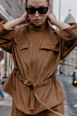 FAUX SUEDE SAFARI SHIRT - Zara фото 3