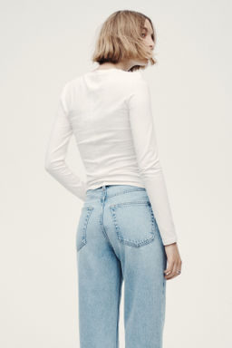 Straight High Waist Ankle Jeans - H&m фото 9