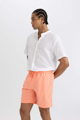 Шорты для плавания выше колена стандартного кроя на сетчатой подкладке - Defacto фото 2