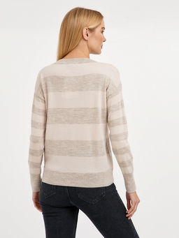 джемпер женский из шерсти в широкую полоску - Glenfield фото 7