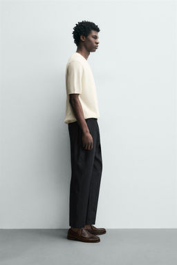 RELAXED FIT KNIT T-SHIRT - Zara фото 11