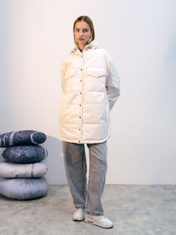 Куртка зимняя "Эмми" молочный