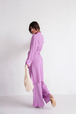 9540 Костюм из кимоно и брюк-палаццо сиреневый - Martichelli фото 3