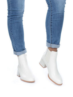 01-PCT163-2 Ботинки Челси демисезонные женские (натуральная кожа, байка) - Фабричный китай фото 3