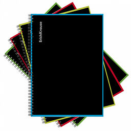 Цена за 12 шт. Тетрадь общая ученическая на спирали ErichKrause Accent, А4, 120 листов, клетка, ламинация глянцевая, структурное тиснение лён  фото 11