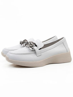 06-YG107-1 WHITE Туфли женские (натуральная кожа)