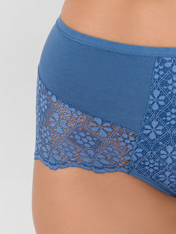 Цена за 2 штуки! Трусы макси женские синие с кружевом - Mark formelle фото 5