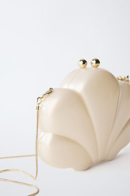 BOLSO FLOR / Blanco Crudo - Zara фото 3