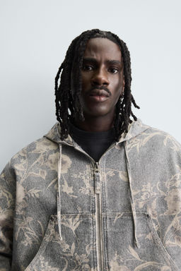 ABSTRACT PRINT DENIM JACKET - Zara фото 5