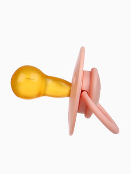 Соски-пустышки, от 6 мес., латекс, классические, в контейнере, набор из 2 шт., нюд/персиковый, M&B