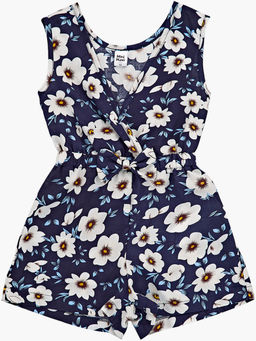 Ромпер для девочки 22-6318 синий/цветы - Mini maxi фото 4
