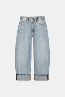 JEANS ZW COLLECTION BALLOON TIRO MEDIO / Azul - Zara фото 5