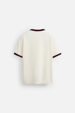 T-SHIRT WITH CONTRASTING RIBBED TRIMS - Zara фото 8