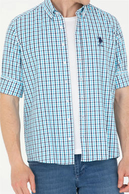 U. S. Polo Assn Erkek Kareli Turkuaz G_mlek Sepette S_rpriz _ndirim - U.s. polo assn фото 13