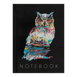 Блокнот А7, 64 листа в клетку Сова, твёрдая обложка, блок офсет