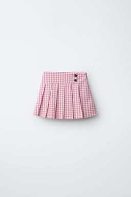 FALDA TABLAS CUADROS / Rosa / Blanco - Zara фото 2