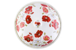 Блинница 23*23*9,5 см "Маки" фарфор NEW BONE CHINA